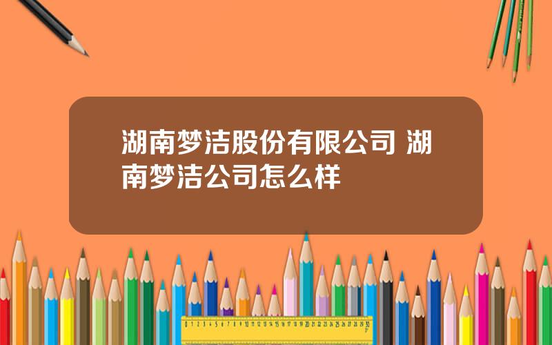 湖南梦洁股份有限公司 湖南梦洁公司怎么样